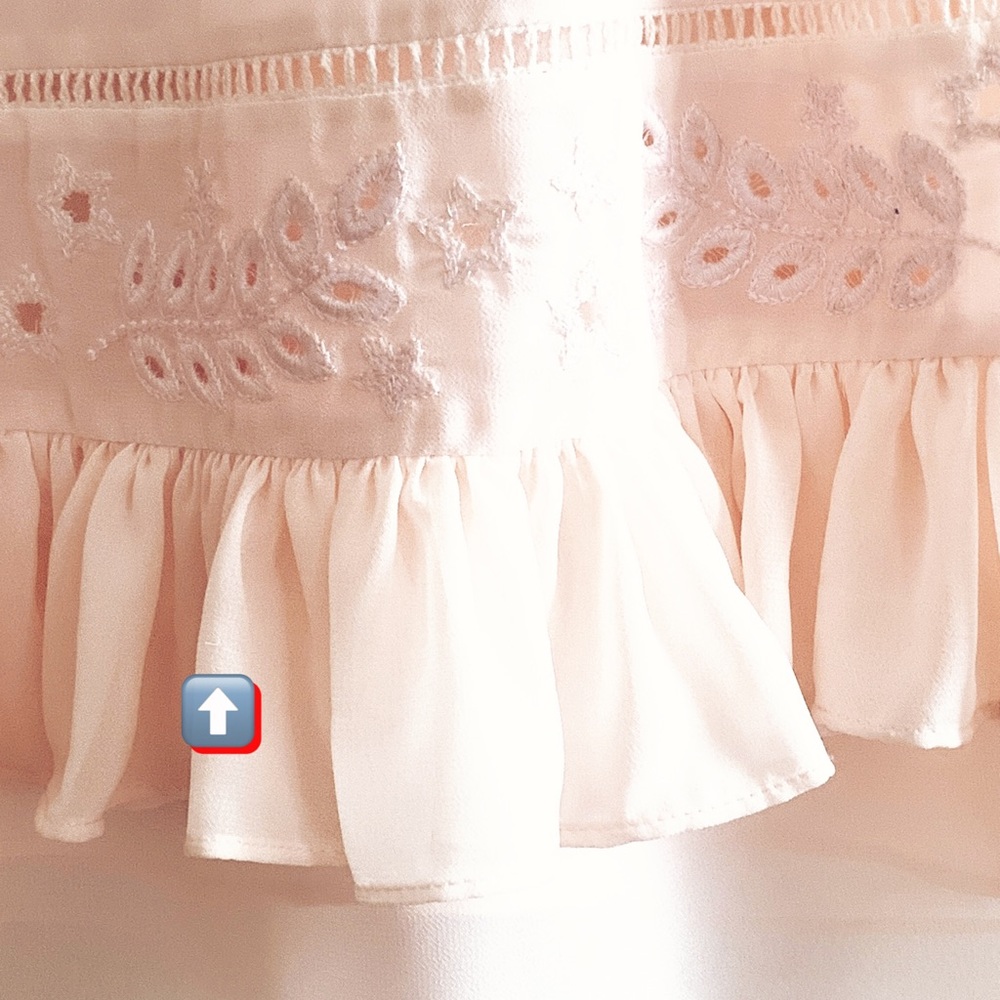 Rebecca Minkoff Prairie Embroidered Pinafore Ruffle Hem Bluff Dress Size Small - Picture 15 of 16